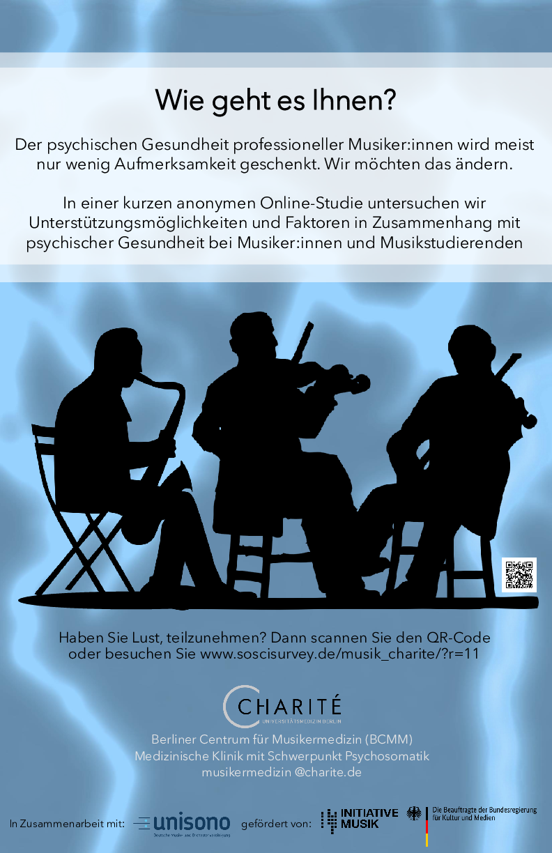 Plakat zur Umfrage in Deutsch