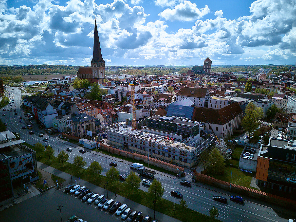 Luftaufnahme von der hmt Rostock