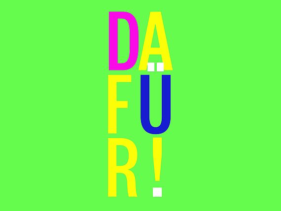 Logo der Aktion "Dafür". Das Wort steht auf grünem Hintergrund.