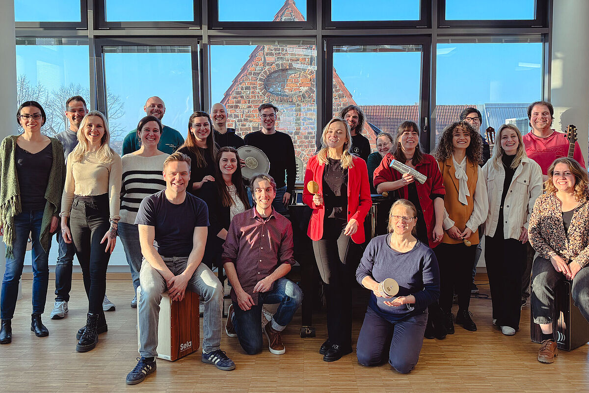 Die neuen Studierenden im Masterstudiengang „Musik unterrichten“. 